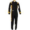 SPARCO THUNDER KART SUIT IN BLACK AND FLURO ORANGE